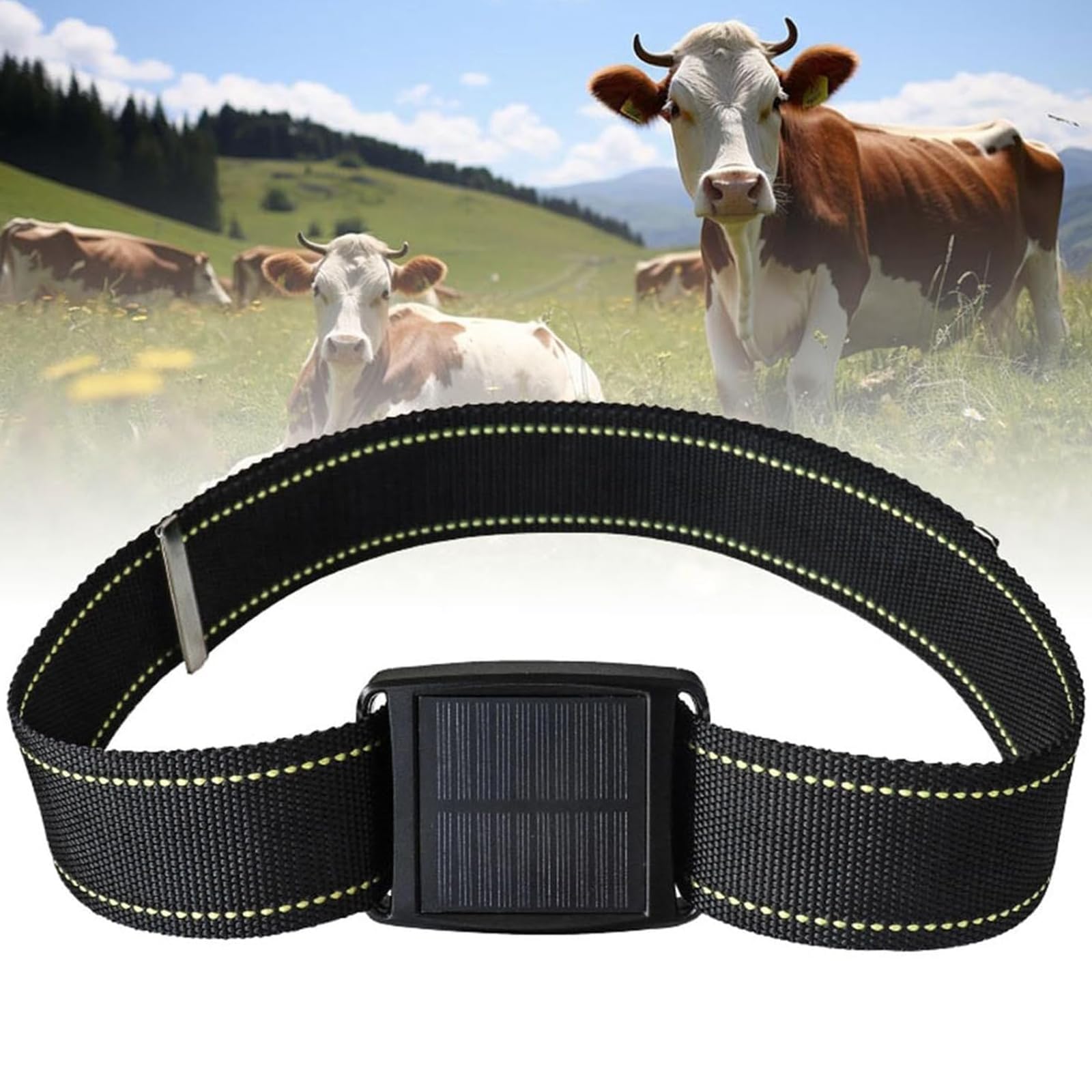Localizzatore GPS Solare per Bestiame, Tracker Impermeabile per Mucche, Pecore e Cavalli con Posizione in Tempo Reale e Storico Percorsi, Dispositivo Anti Smarrimento per Animali