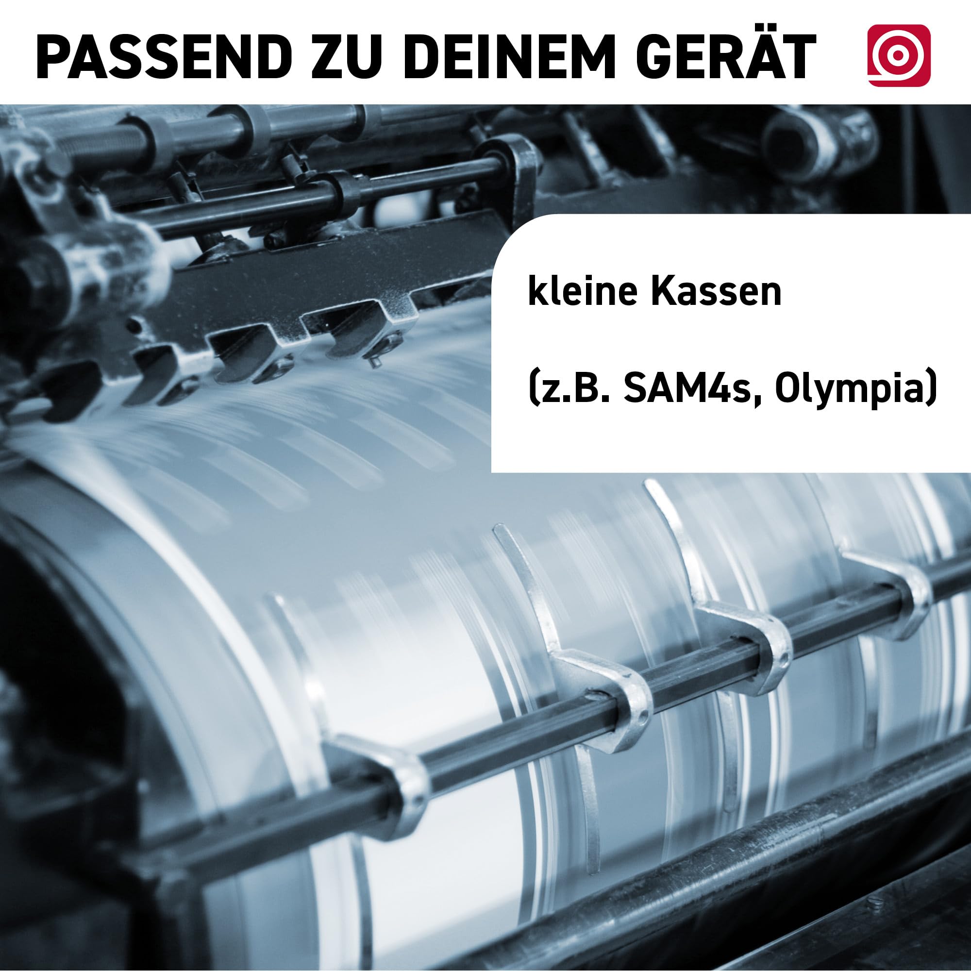 Thermorollen 57 mm x 50 m x 12 mm mit 55 g/m² – hochwertige Bonrollen aus BPA-freiem Thermopapier – 50 Kassenrollen mit ⌀ 60 mm – für EC-Cash & Kassenbondrucker