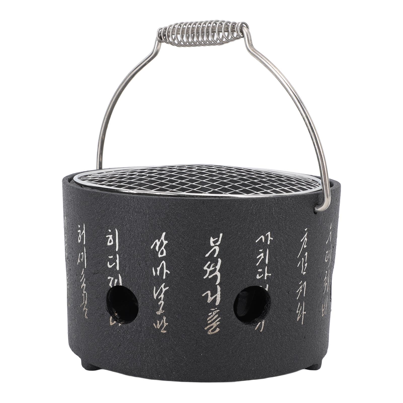 Aluminum Stainless Steel Multifunctional BBQ Stove, Korean Cooking Experience, Alcohol Fuel Charcoal Grill, Portable Handle Design, Suitable for Outdoor, Camping, Tea Making