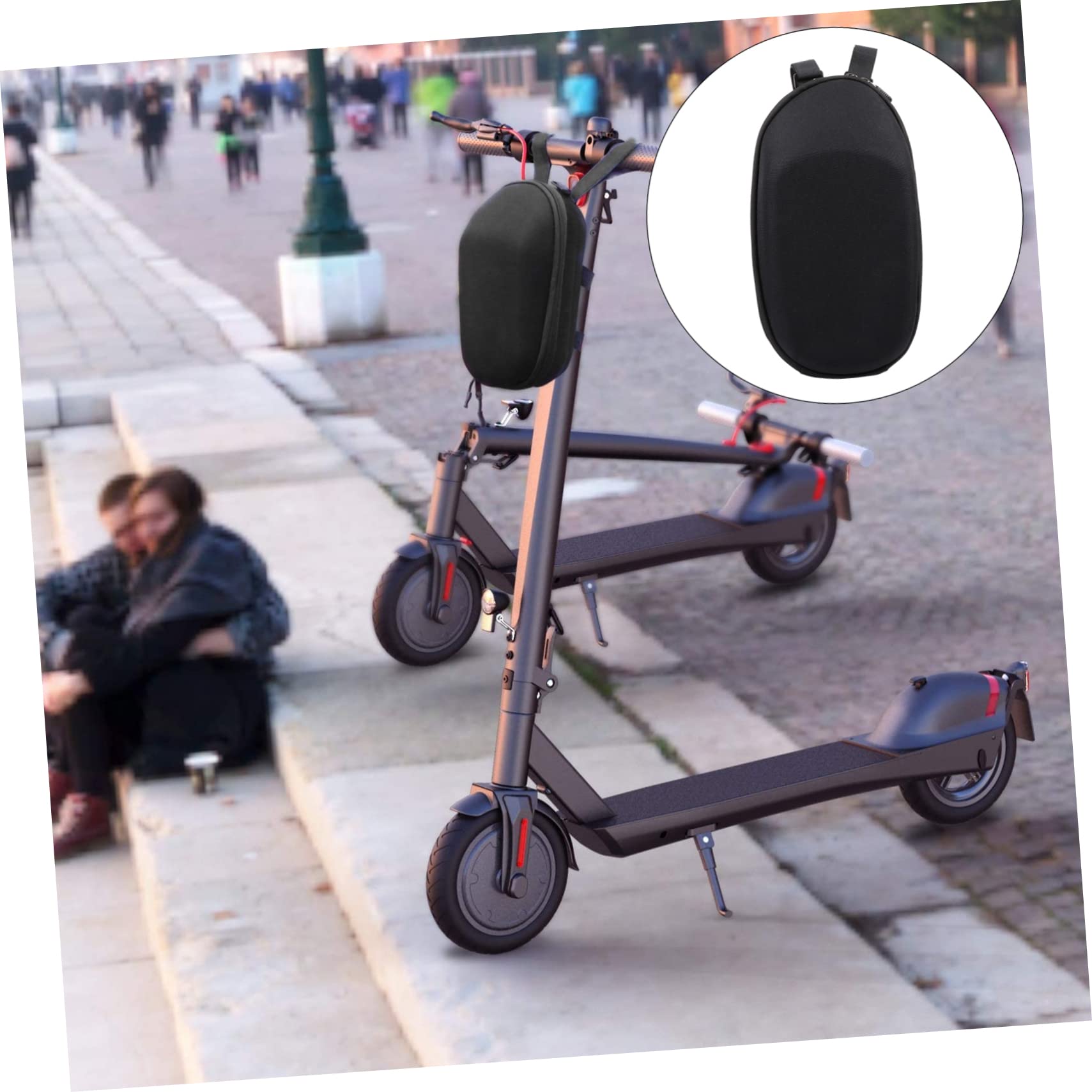 INOOMP Borsa da Manubrio per Bici in Pvc ed Eva, Capacità 1-2l, Pratica e Resistente, per Uscite in Bicicletta e Scooter Elettrico