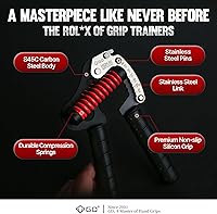 Vista 6 de GD IRON GRIP Grip Strength Trainer Adjustable Hand Gripper Strengthener Hand Grip Exerciser Wrist Strengtheners Silent & Durable – Forearm, Finger &