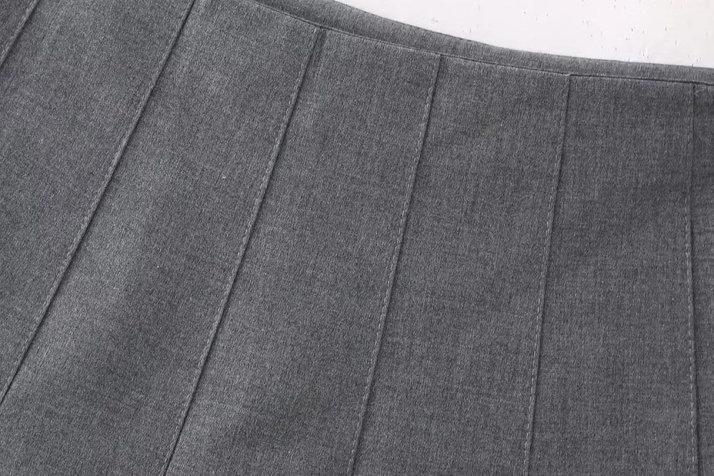 SWEPER Jupe Courte Femme - Printemps Court Femmes Jupe Plissée Fermeture Éclair Taille Haute A-Ligne Décontracté Femme Mini Jupe