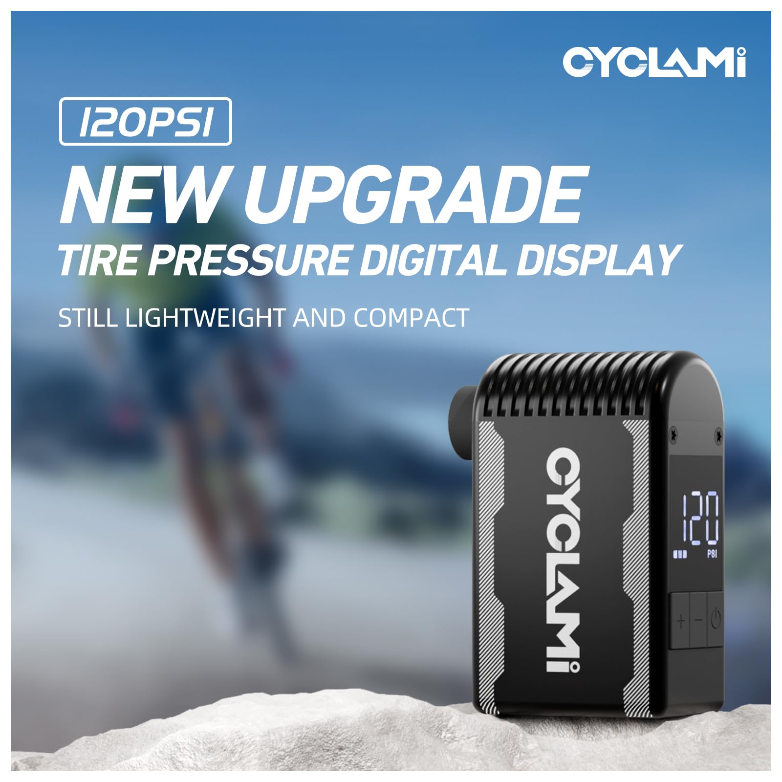 Amazon | CYCLAMI 電動空気入れ 自転車 120PSI気圧表示 携帯