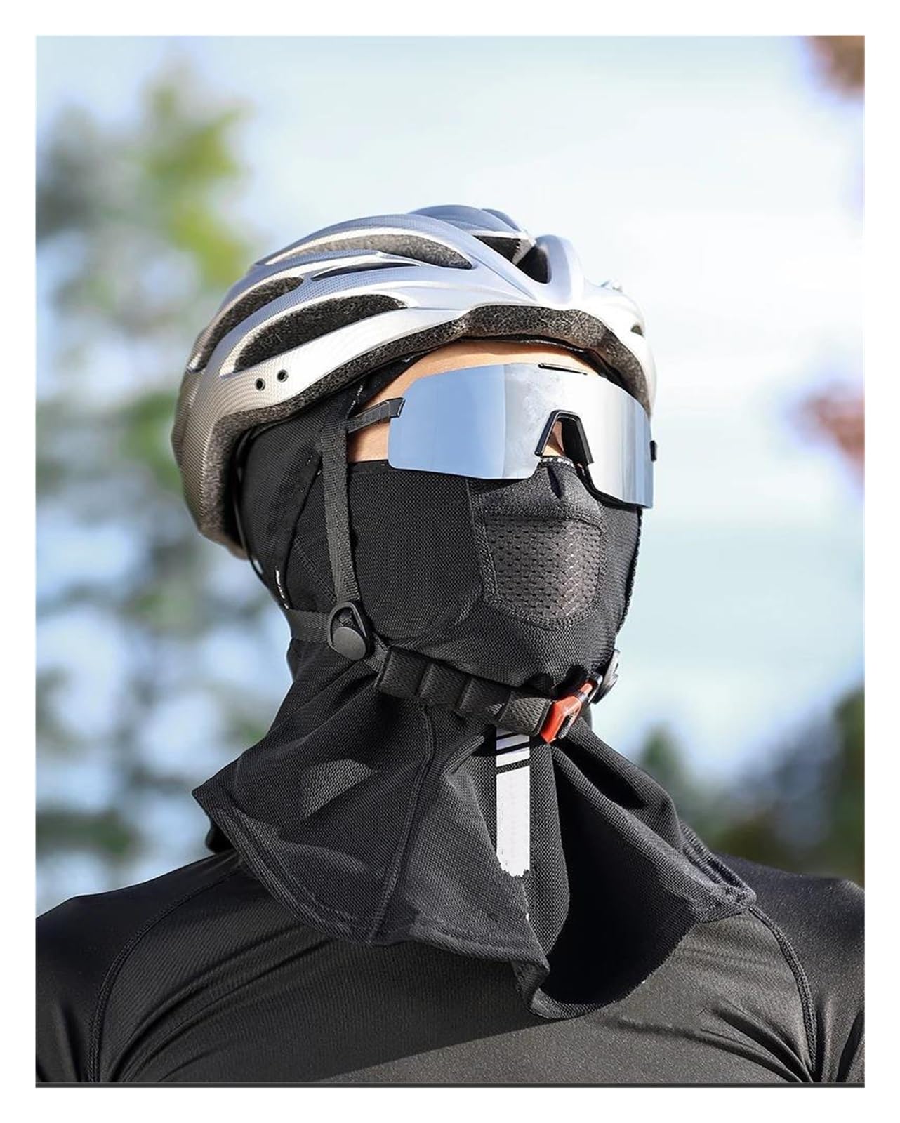 Montagne Moto Masque Facial Respirant Masque de maintien de moto, casquette polaire coupe-vent en polaire pour cyclisme d'hiver, capuche de moto en maille nid d'abeille, masque respirant, équipement d