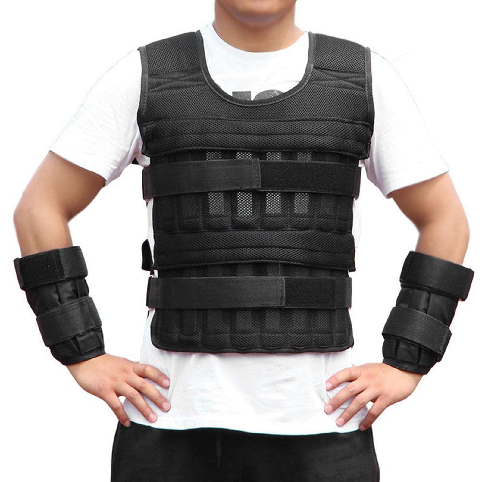 CALANDIS 50kg Weight Vest Adjustable Loading Weight Jacket Exercise Training Fitness | Fitness Running & Yoga | Strength Training | Weighted Vests-image-33