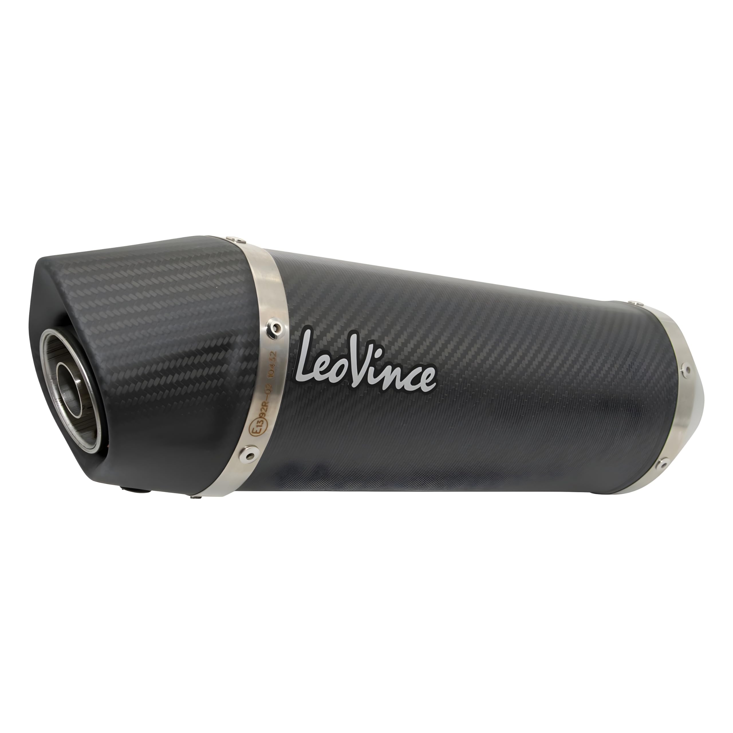 Set di pezzi di ricambio per silenziatore posteriore LeoVince impianto di scarico LV ONE EVO S10432, carbonio, Ø 45mm