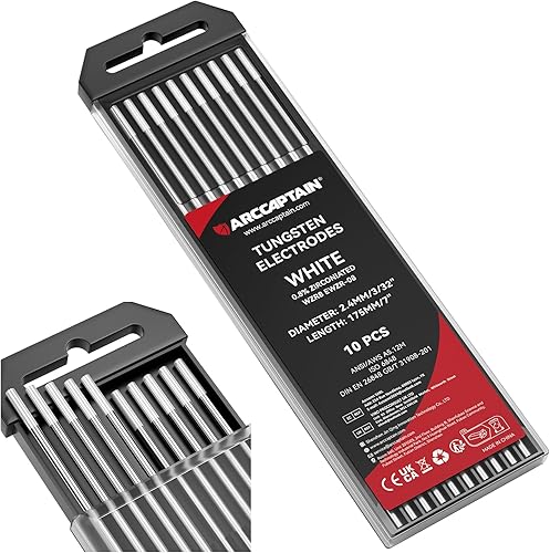 Miniatura 54 de ARCCAPTAIN TIG Welding Tungsten Electrode 10-Pack 3/32"x 7"(Purple - Non-Radioactive, EWG)