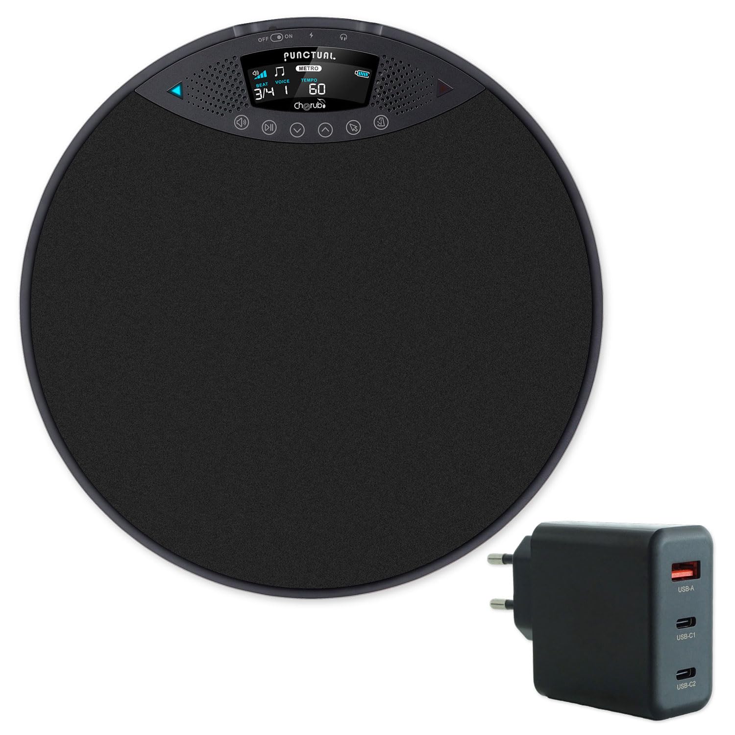 Cherub DP-970 podkładka do ćwiczeń elektryczna podkładka perkusyjna z ładowarką keepdrum