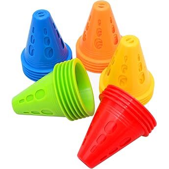 Skating Slalom Cone Sporting Obstacle Training Equipment for Football Skating Sports Training Pack of 50