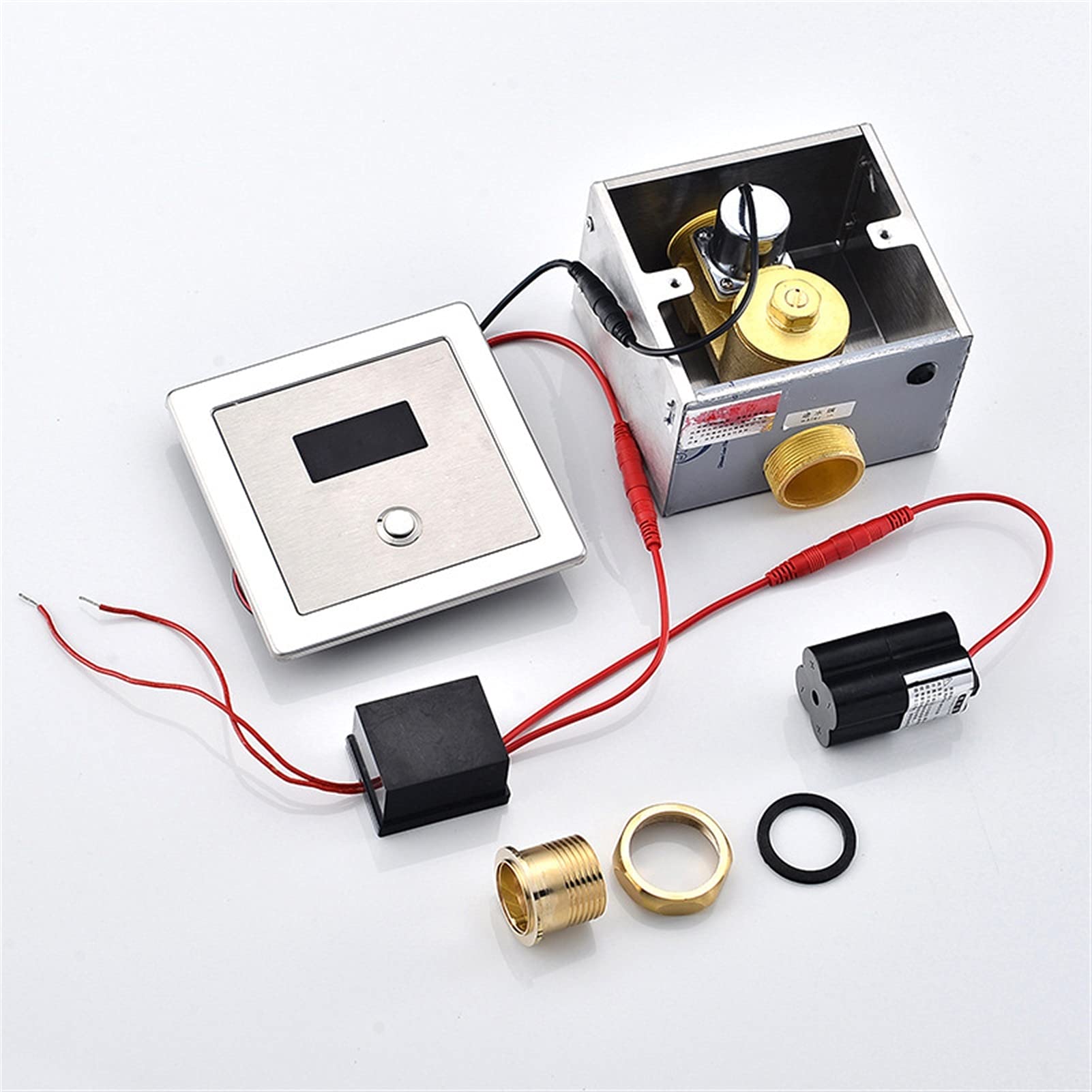 MING-BIN Urinal Flush Valve Toilet Flush Switch Touchless Toilet Flush Valve Infrared Motion Sensor WC Water Fill Tank Flusher Automatic Urine Stop Part Smart Flushing Button