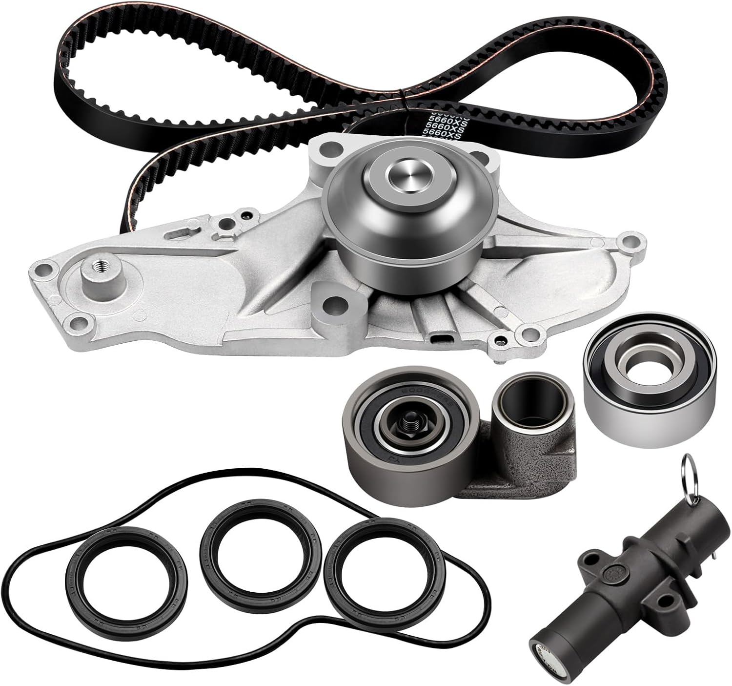 ECCPP Timing Belt Water Pump Kit Fit for 2003 2004 2005 2006 2007 2008 2009 2010 2011 2012 2013 2014 2015 for Acura MDX /2005 2006 2007 for Honda Accord 3.0L 3.2L 3.5L 3.7L V6 GAS SOHC