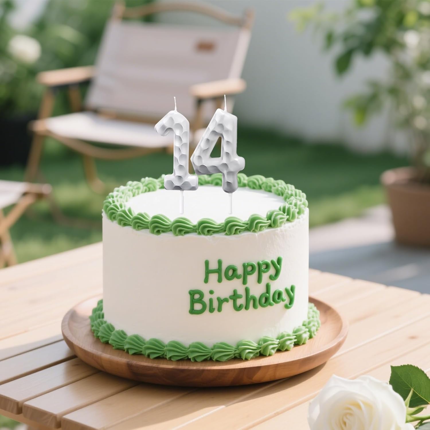 Golf Themed Birthday Candle, Golf Cake Topper Number Candle for Sports Party Decorations Tournaments Celebrations (14)