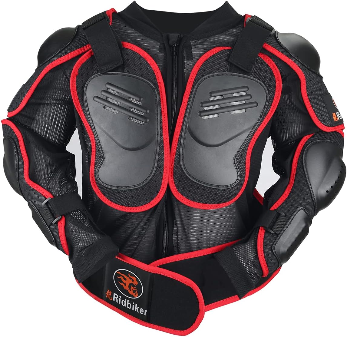 RIDBIKER Kids Dirt Bike Gear for Kid Full Body Armor Protective Jacket for Motorcycle Chest Spine Protector Gear Spine Guard (L, Red) RIDBIKER Kids Dirt Bike Gear for Kid Full Body Armor Protective Jacket for Motorcycle Chest Spine Protector Gear Spine Guard (L, Red)