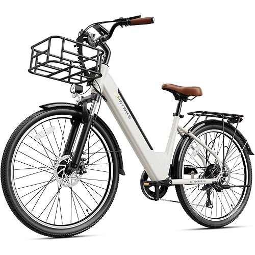 Heybike Cityscape 2.0 Electric Bike for Adults with 1000W Motor Peak,468Wh Removable Battery and up to 50Miles 24MPH,UL Certified 26" Electric Commuter Bike with 7-Speed and Front Suspension.