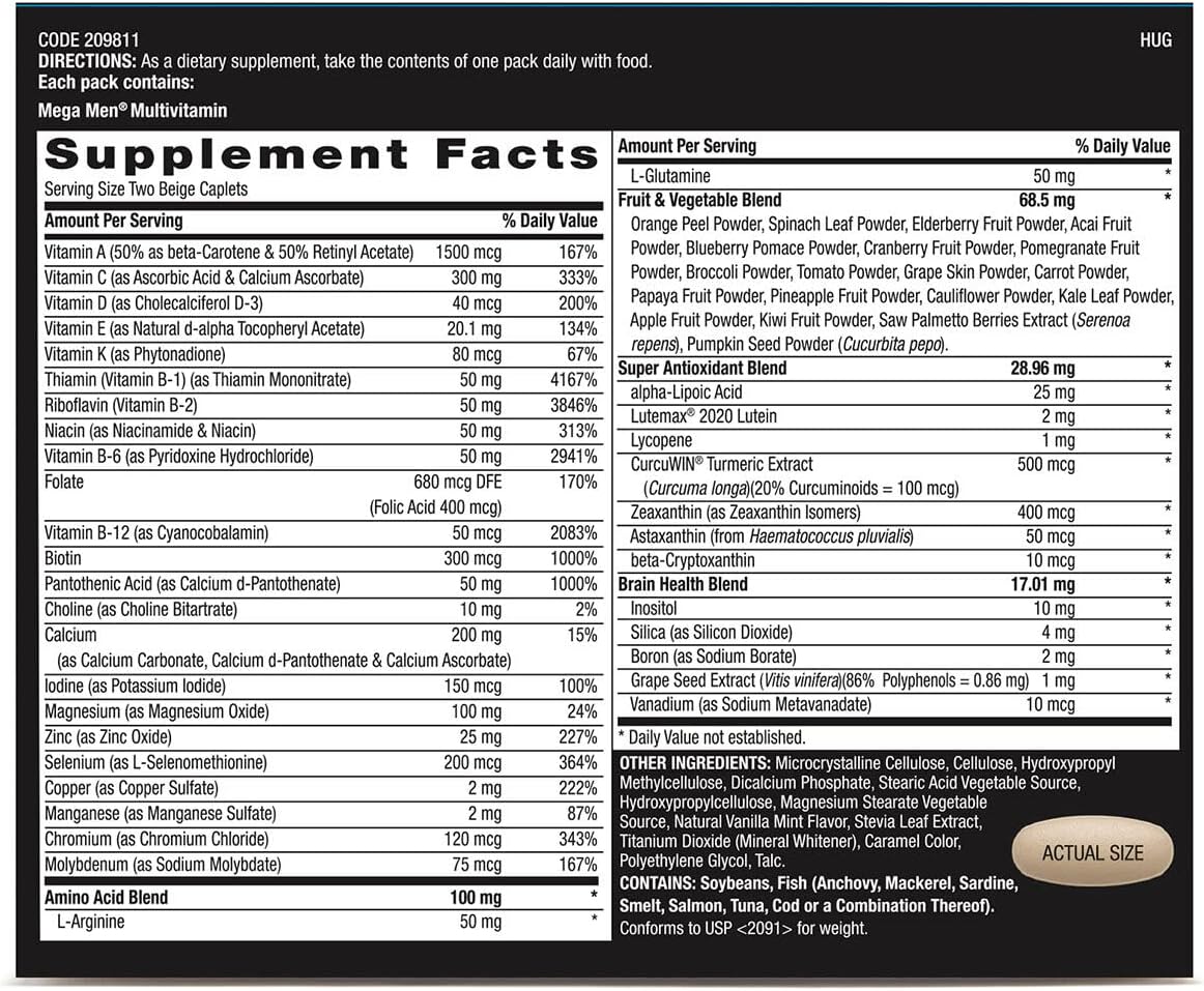 GNC Mega Men Joint Vitapak Program | Supports Joint Health, Heart Health, Energy Production, and Antioxidants | 30 Packs