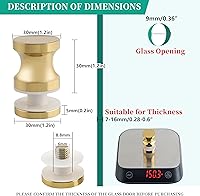 Vista 2 de Alise Manija de puerta de ducha, perilla para puertas corredizas de ducha, pomos de acero inoxidable sólido SUS304, piezas de repuesto de hardware