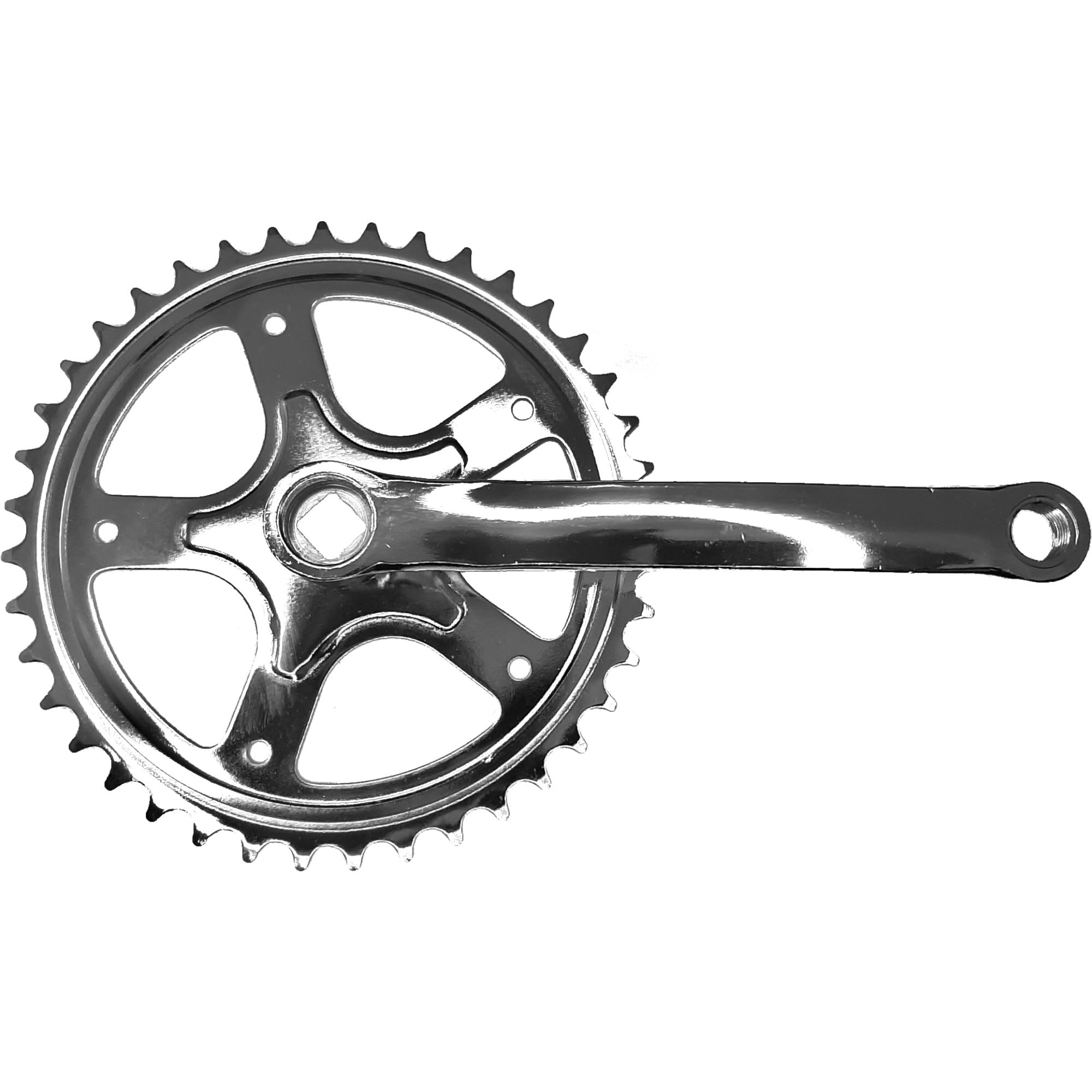 cyclingcolors pédalier vélo 40 Dents + manivelle 165mm + pédales M14 Acier chromé axe carré Fixie singlespeed BMX électrique