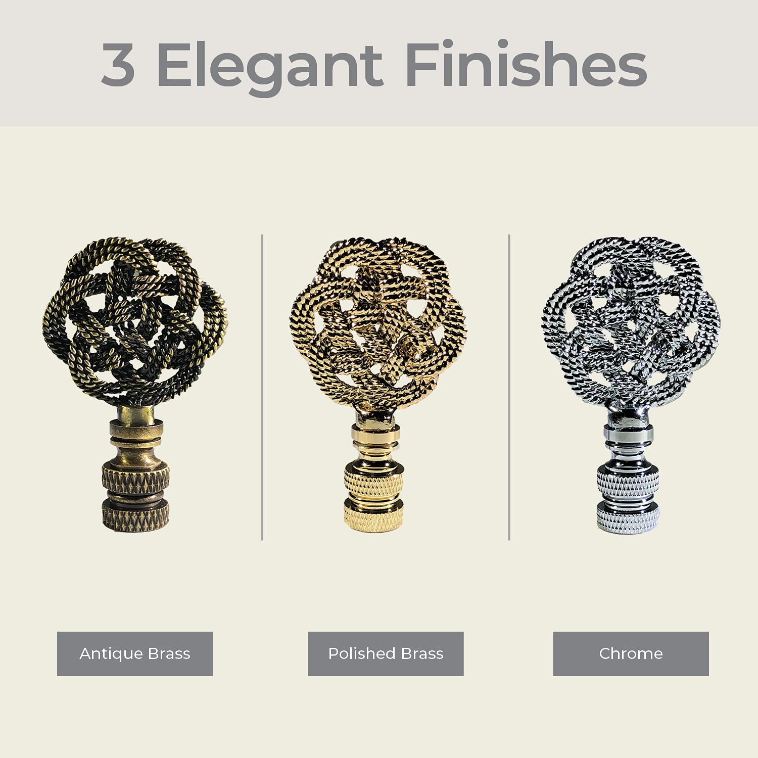 Royal Designs Inc. Deko-Lampe, keltischer Knoten, Antik-Messing Set of 2 messing antik-optik