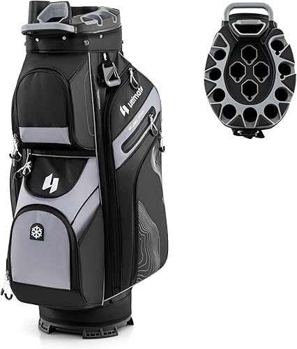 ULTIMATE Bolsa de carrito de golf de 14 vías, bolsa de golf con bloqueo superior moldeado y separadores de longitud completa, bolsa de golf portátil