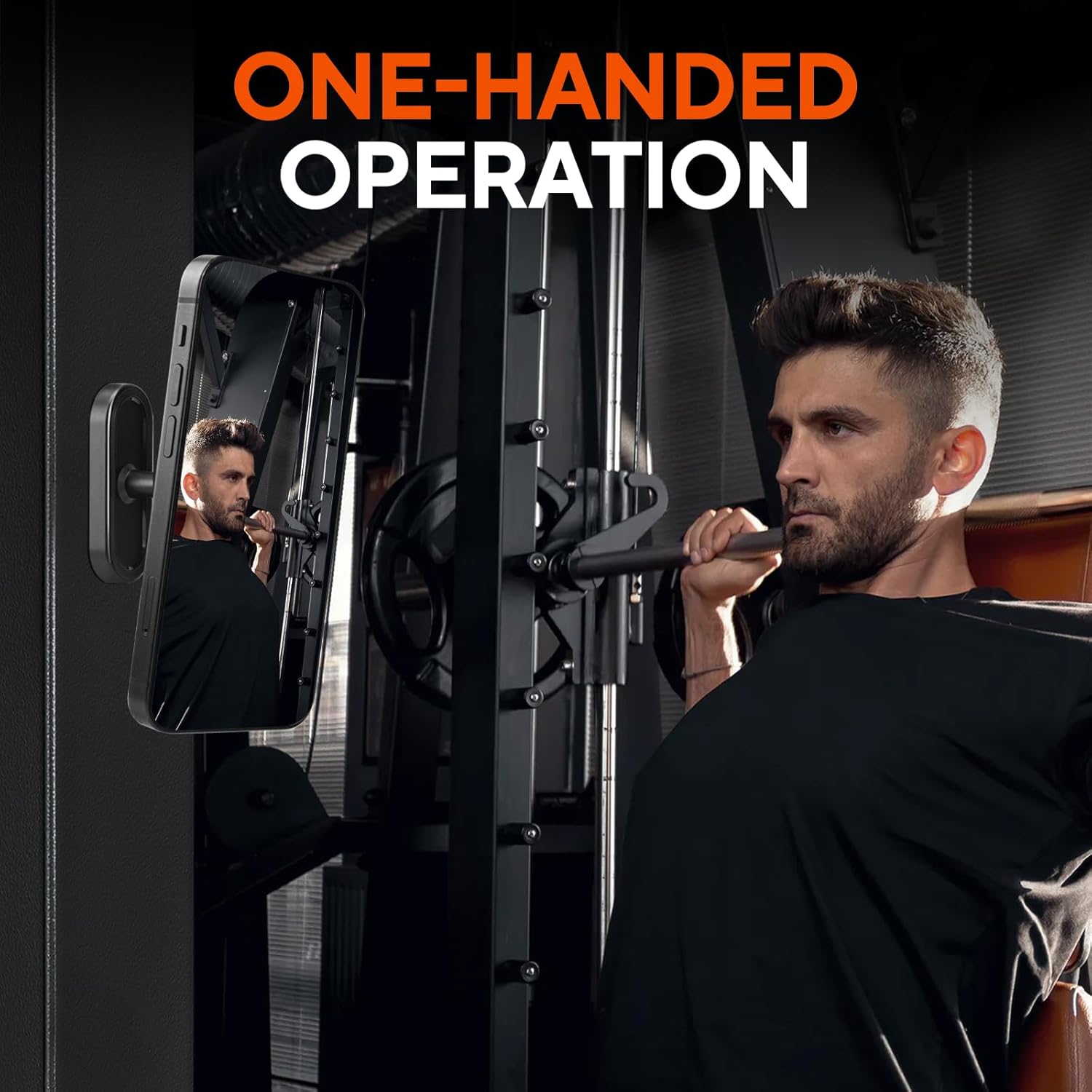 Gym Magnetic Phone Holder with Magnet Base Attach to Metal Surface, 360° Rotatable Gym Phone Holder Magnet Mount for Workout Recording, Compatible with MagSafe iPhone 17-12 - Image 5