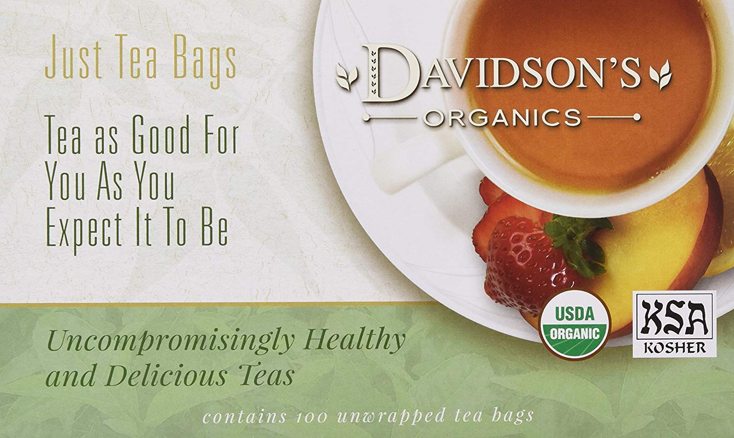 Davidson's Organics, Peppermint & Spice, 100-count Unwrapped Tea Bags