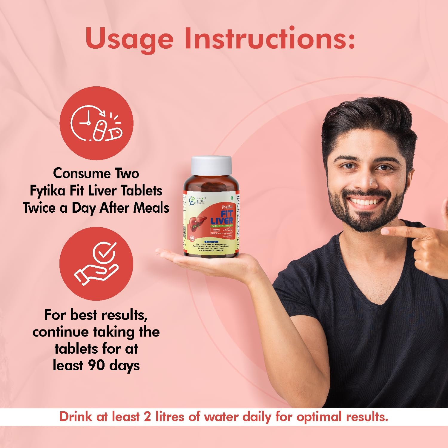 Fytika Fit Liver | Liver Detox Supplement | Liver Detox with Milk Thistle, Kalmegh, Kutaki, Kasani, Haldi | For Men & Women | 600 Tablets (Pack of 10) 3