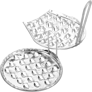 VILLCASE Jelly Scraper Stainless Steel - Noodle Bean Jelly Scraping Tool with Hanging Holes - Reusable Irregular Round Shape Food Cutter - DIY Kitchen Supplies