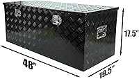 Vista 2 de 48"(L) x 19.5"(W) x 17.5"(H) Caja de herramientas para cama de camión, Caja de herramientas para cama de camión, Caja de herramientas de aluminio
