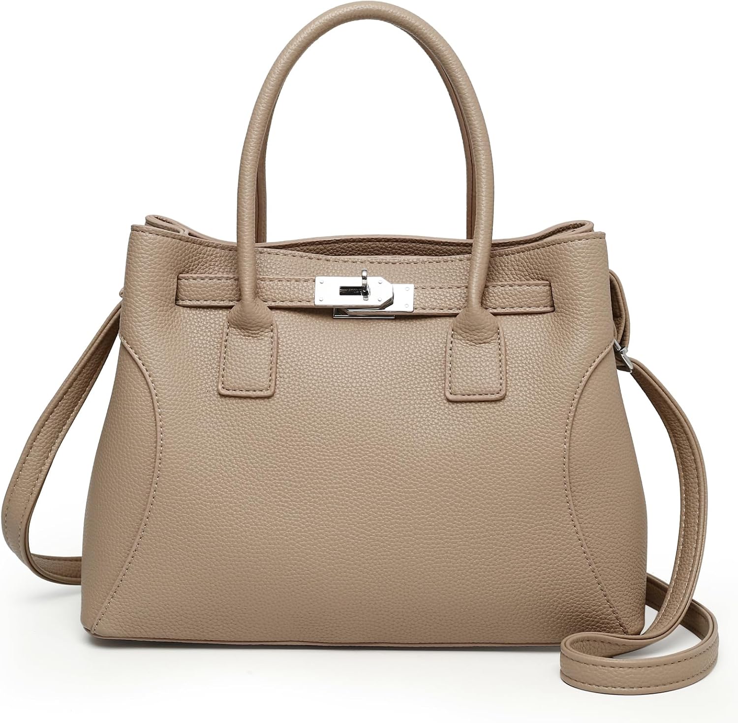 Travistar handtas voor dames, middelgroot - Elegante schoudertas voor dames - Kunstleer crossbody bag - Mode handtassen - Draagtas met afneembare riem, zwart, Mittelgroß, Retro