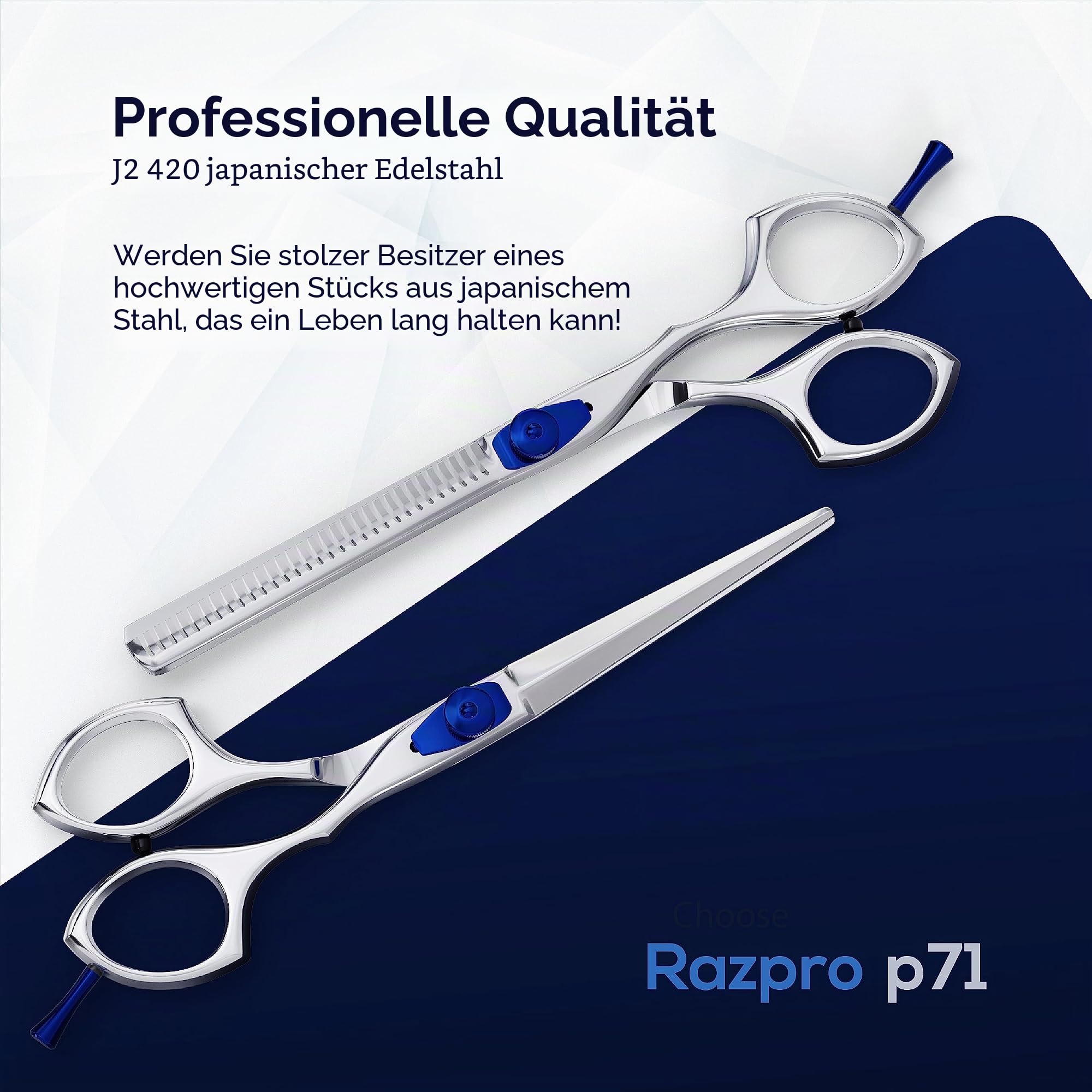 Suvorna 6 zoll haarschneideschere set - haarschere friseurschere - hair cutting scissors - friseur schere, barber scissors - Ausdünnen Schere. Exklusiv für Damen/Herren, Salongebrauch (2-teilige)