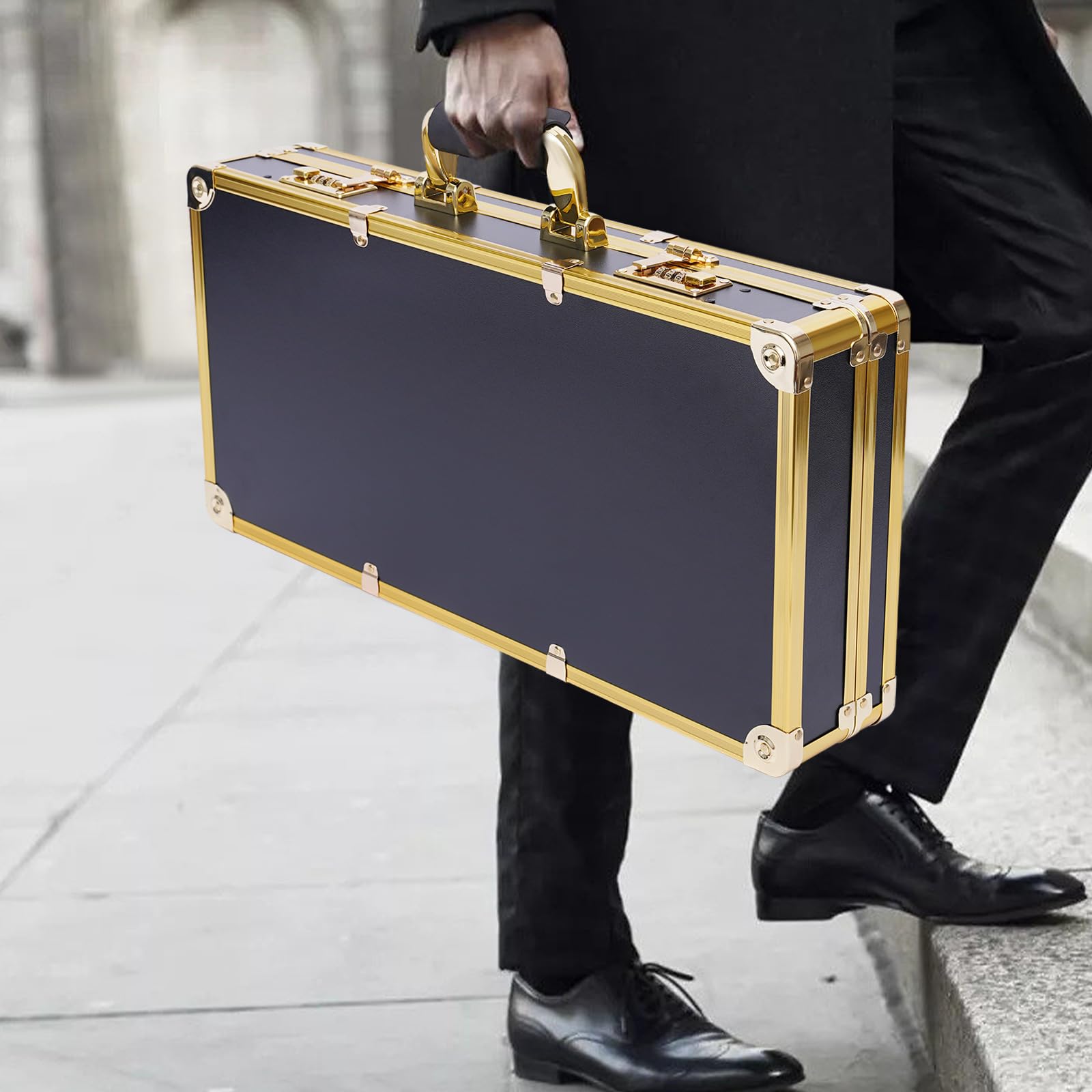Valigetta professionale per barbiere, portatile da parrucchiere con lucchetto a combinazione, stile parrucchiere