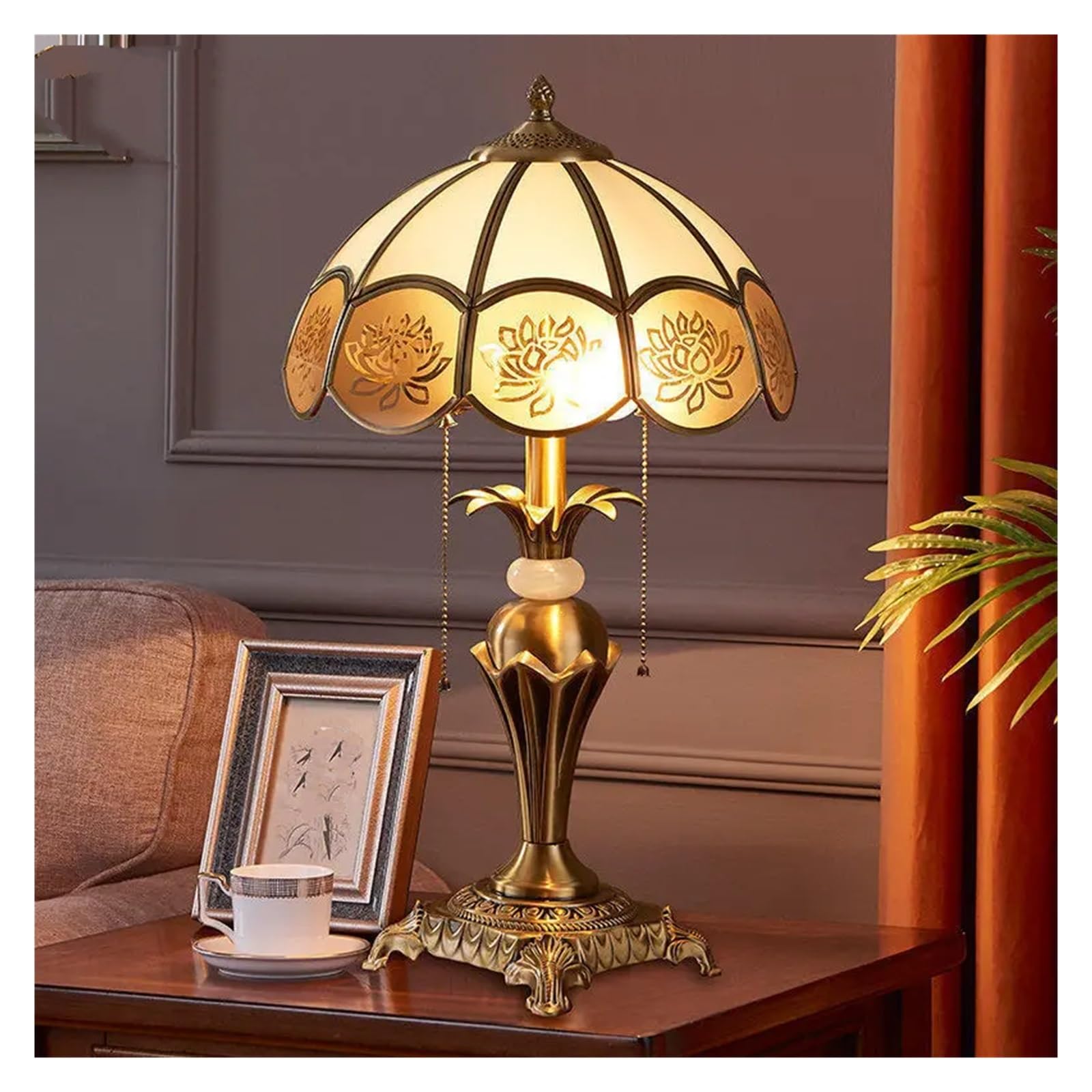 Współczesna mosiężna złota lampa stołowa LED kreatywna prosta szklana lampa biurkowa miedź do domu gabinetu sypialni przy łóżku, lampy ścienne
