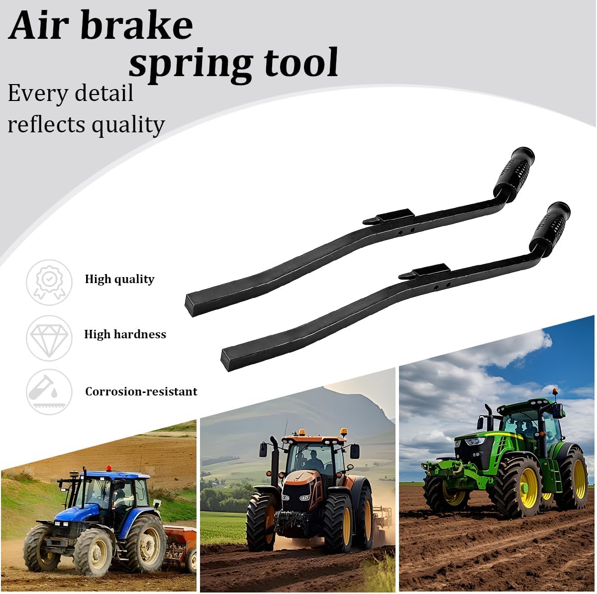 S-Cam Car Air Brake Spring Tool, Heavy-Duty Steel Brake Shoe Installer Remover Replaces 5081, Air Spring Repair Mechanic Tool, Universal for Tractors Trailers Semi Trucks