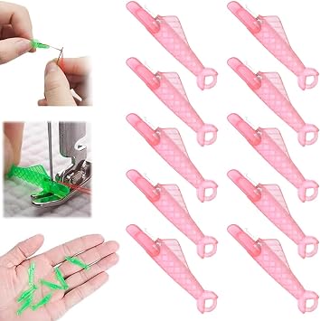 10 Pcs Fish Mouth Sewing Machine Needle Threader,2024 New Upgraded Automatic Sewing Needle Threader,Simple Needle Threader Tool,Quick Sewing Machine Cycle Simple Needle Threader Tool Pink