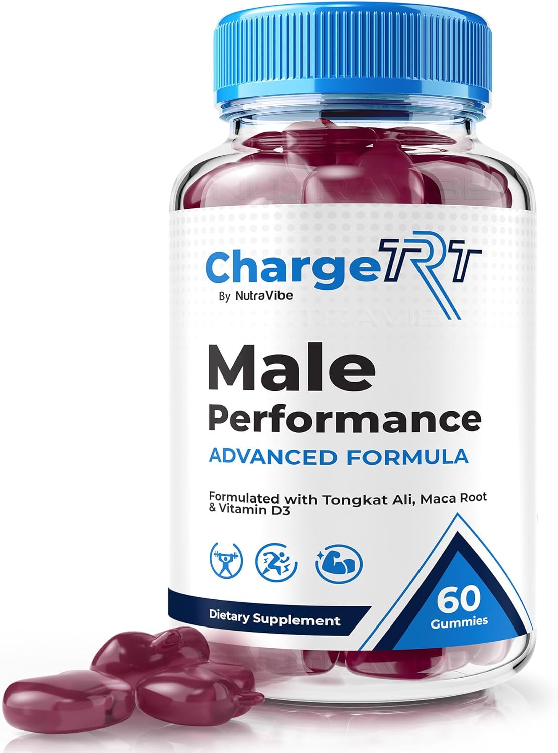 ChargeTRT Gummies, ChargeTRT Premium Formula for Stamina, Energy & Performance Support | Natural Ingredients in Great-Tasting, Easy-to-Chew Gummy | Non-Habit Forming, Official (60 Gummies)