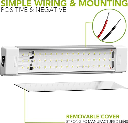 Miniatura 5 de Leisure LED Lámpara de techo LED para caravana con interruptor de encendidoapagado de 14.5 pulgadas, 5000 K, blanco natural, 12 V24 V CC, 1080