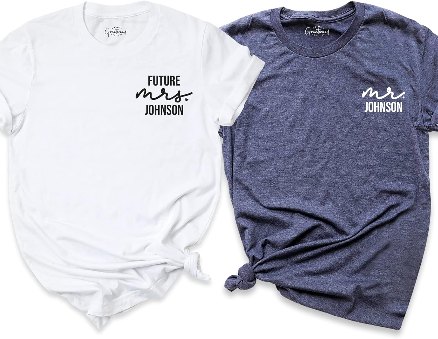 Engagement Gift Shirt, Future Mrs Shirt, New Mrs and Mr T-Shirt, Bride To Be Gift Shirt, Custom Bridal Gift Tee, Bride T-Shirt, Future Mrs Tee, Future Mr Shirt, Wedding Gift Couple - Image 5