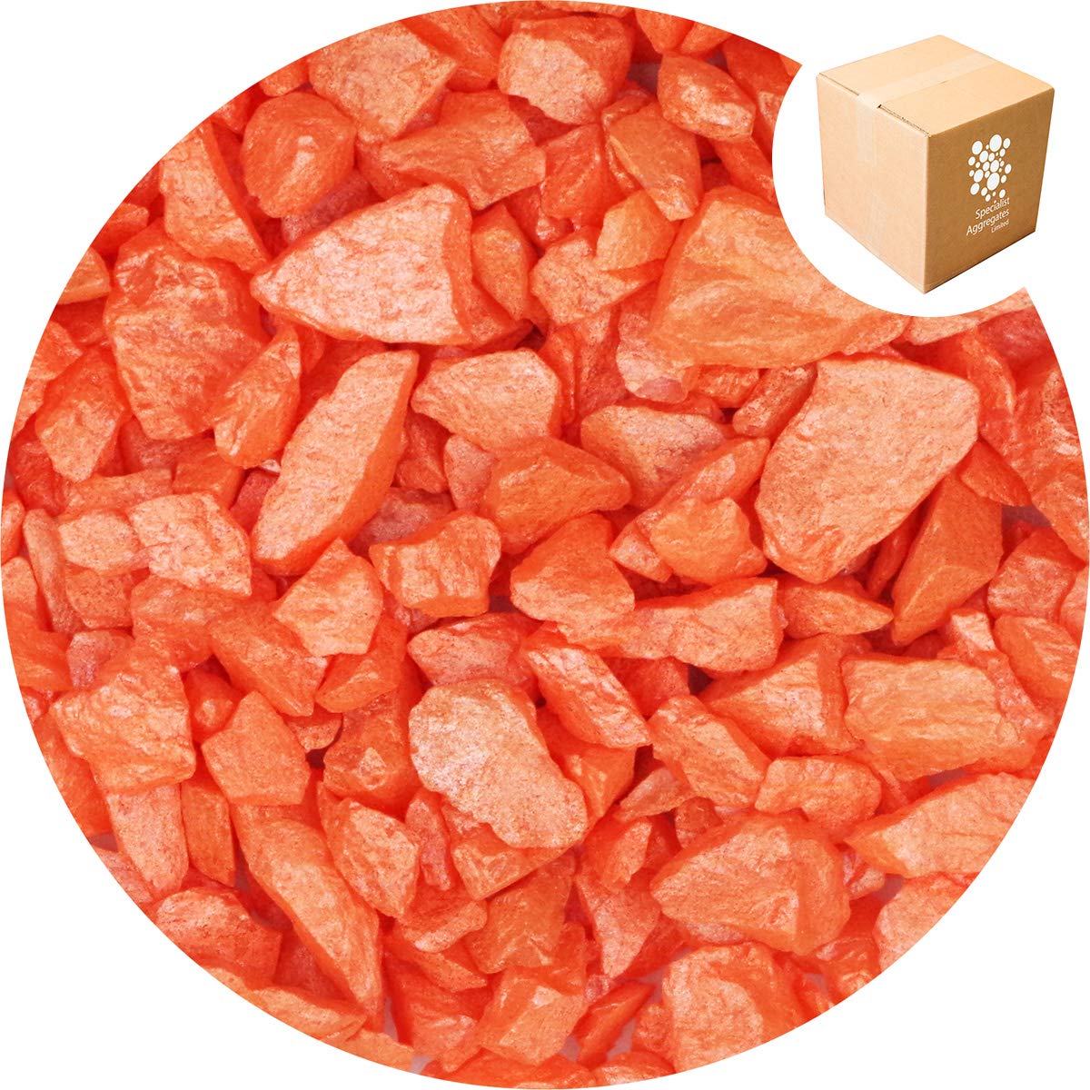 Specialist Aggregates ® - 1.7kg Aspen Silk - Orange - Decorative Gravel/Stones | Weddings | Events | Memorials | Photography | Home | Garden | Vases | Art | Craft | 14 COLOURS | UK Manufacturer
