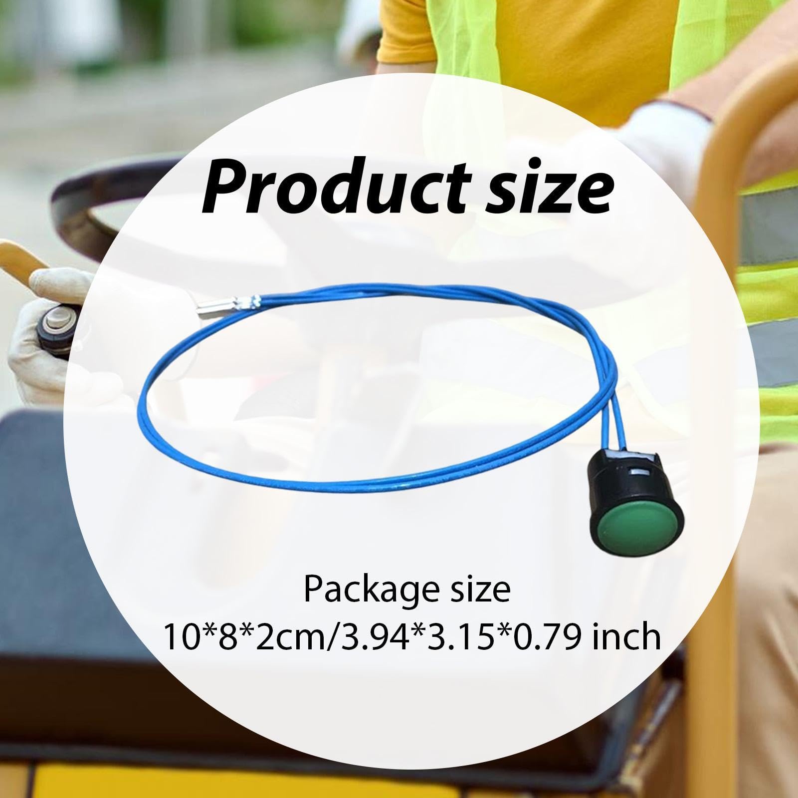 Perfeclan Botón Pulsador de Joystick para Excavadoras, Conjunto de Piezas de Manija de Cargadora, Interruptor de Botón de Alto Rendimiento con Cable para Taller, Verde 2 Cables