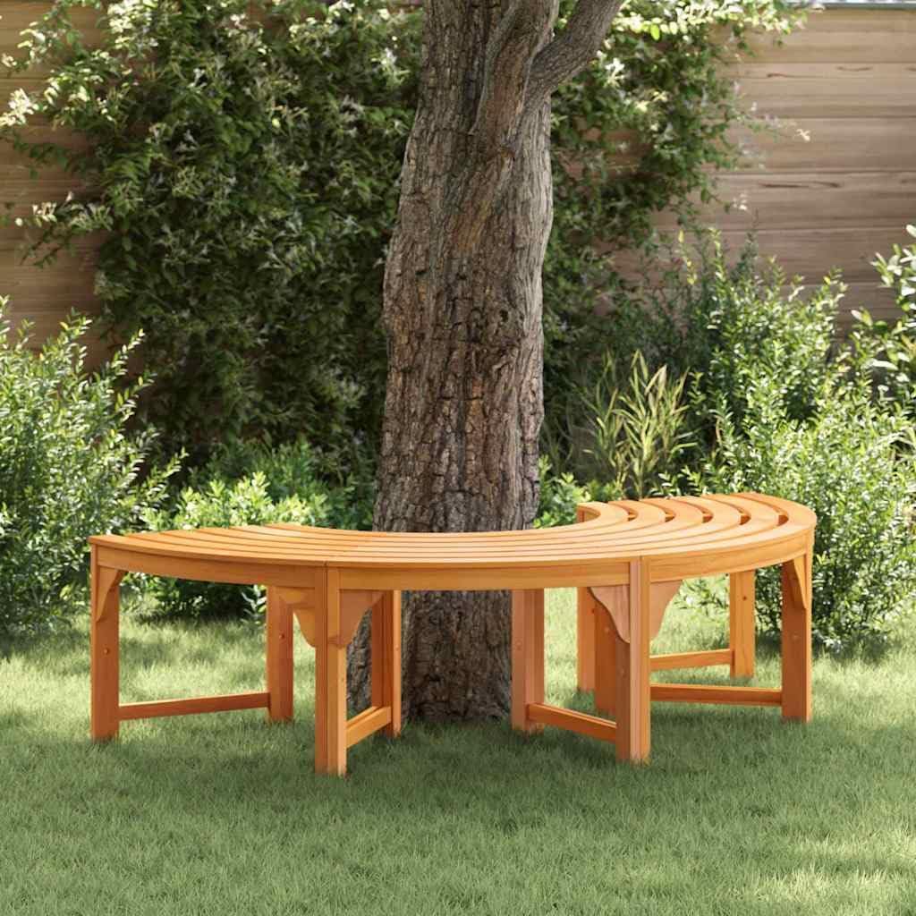 Tree Bench Brown 160 x 160 x 45cm Solid Eucalyptus Wood,Modern Tree Bench Stylish & Functional Outdoor Furniture with Eucalyptus Wood Construction, for Garden or Terrace Patio Furniture