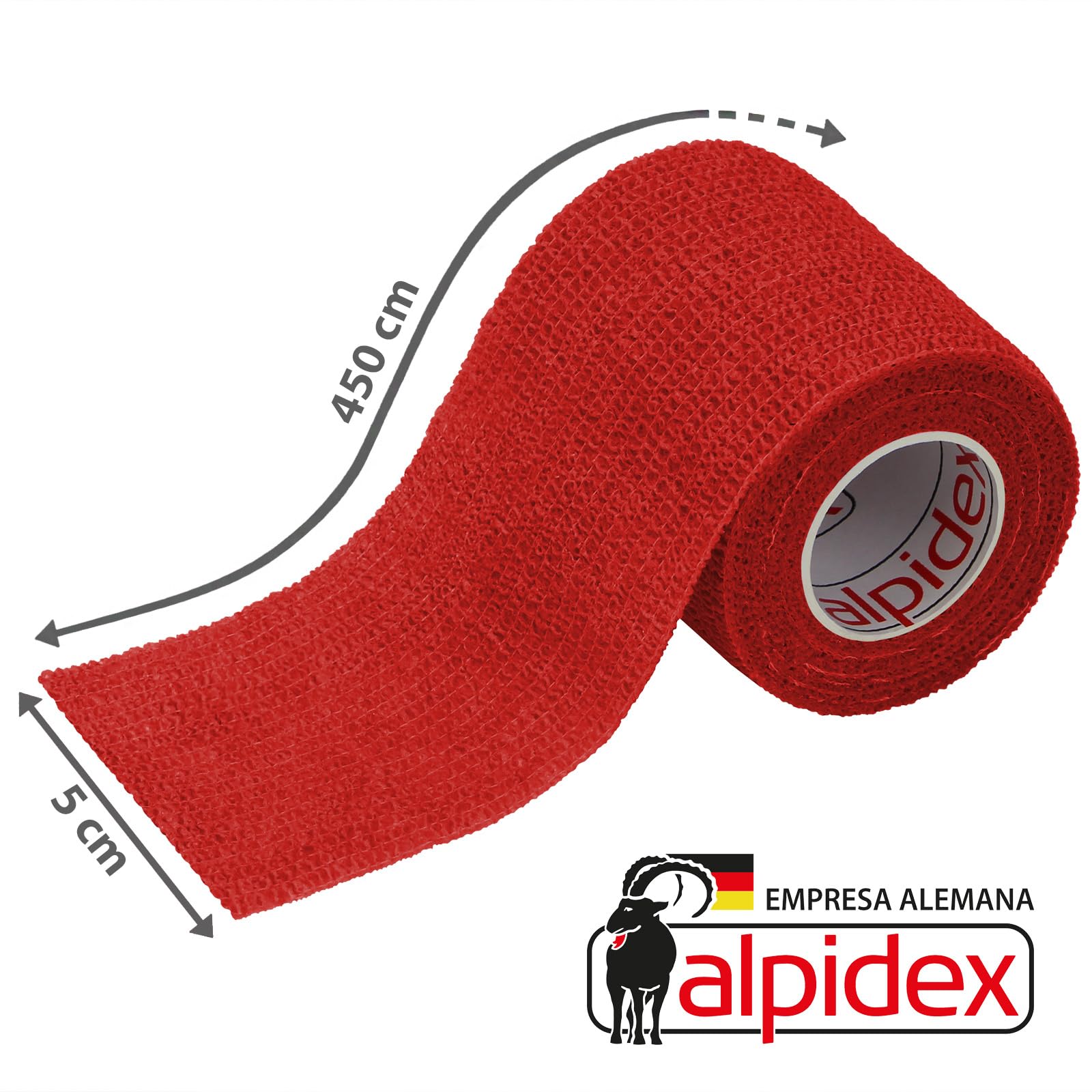 ALPIDEX 6 Rollos Venda Adhesiva 5 cm x 4,5 m Venda Cohesiva Envoltura Tape Deportiva Bendaje Autoadhesiva Mano Rodillas Tobillo Vet Wrap Perro Gato Caballo, Color:colores surtido — view 2
