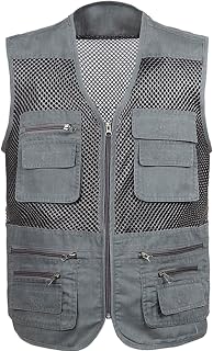 ZXCVB Mens Vests, Quick Drying Summer Vests, Mesh Ventilation, Outdoor Riding Fishing Jacket