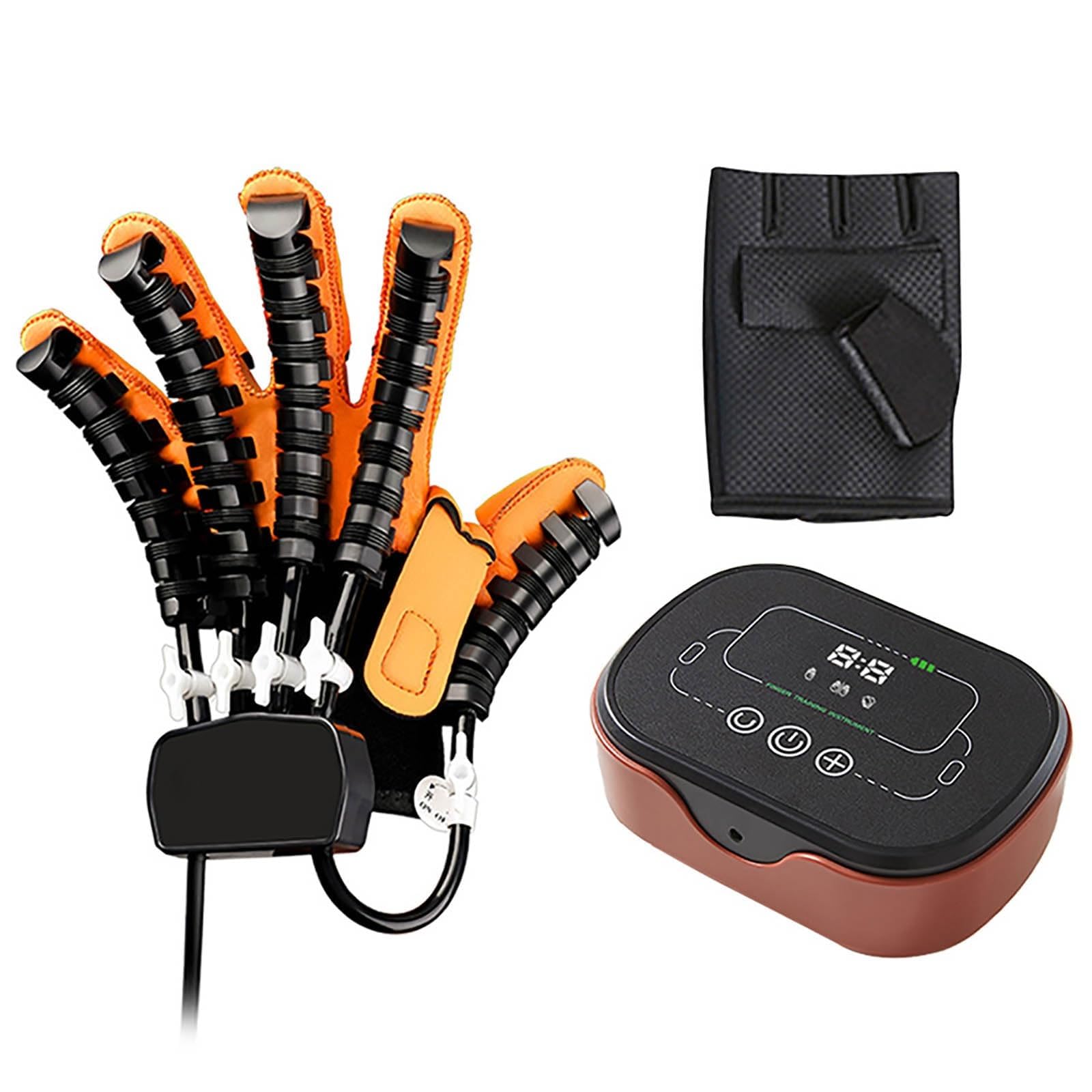 FBJAMZ Rehabilitation Robot Gloves,for Finger Training, Stroke Recovery Hemiplegia, Adjustable Temperature, Therapy Device for Hand Rehabilitation (Right S)