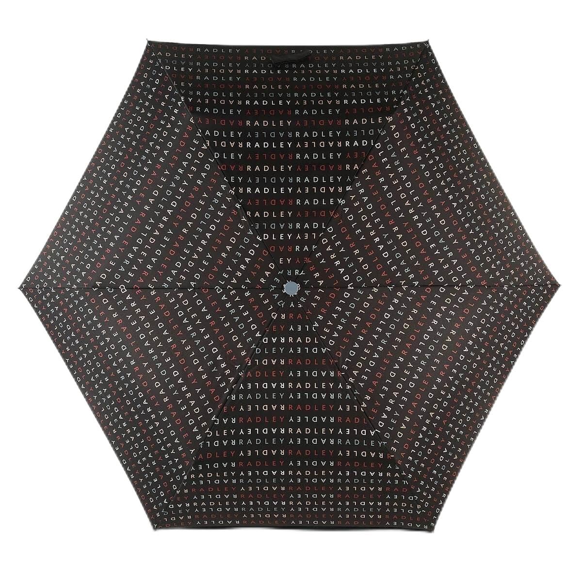 Radley Umbrella Compact Folding Black - Gift Boxed - Radley On Repeat - New