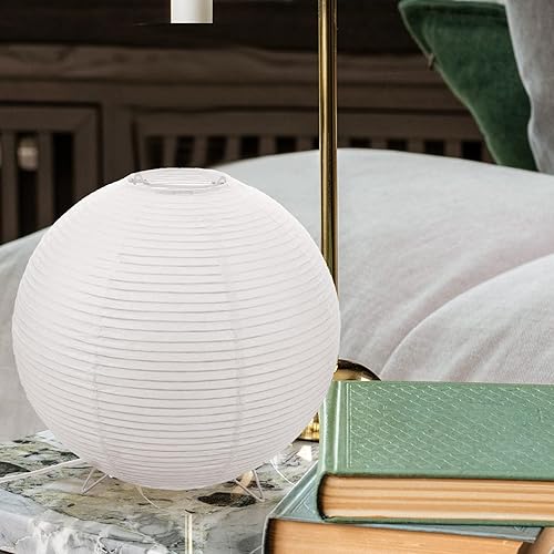 Miniatura 3 de OSALADI Faroles de papel decorativos s lámpara de papel luz nocturna lámpara de mesa dormitorio lámpara de lactancia con bombilla (enchufe de EE.