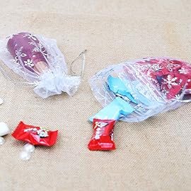 Stratalife 4 X 6 mas Organza Bags Drawstring Snowflake Jewelry Pouches Favor Bags Small Jewelry Baggies 100Pcs (Snowflake 4x6)