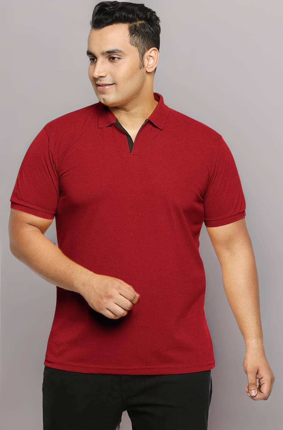 Wear Your Opinion Men's Plus Size Polo Collar Neck Half Sleeve Tshirt