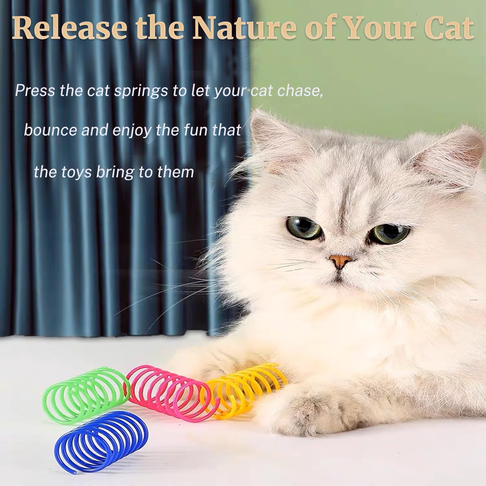 120er Pack Cat Springs – Bunte, Interaktive Sprungfedern Für Katzen Zum Jagen, Spielen & Bewegen