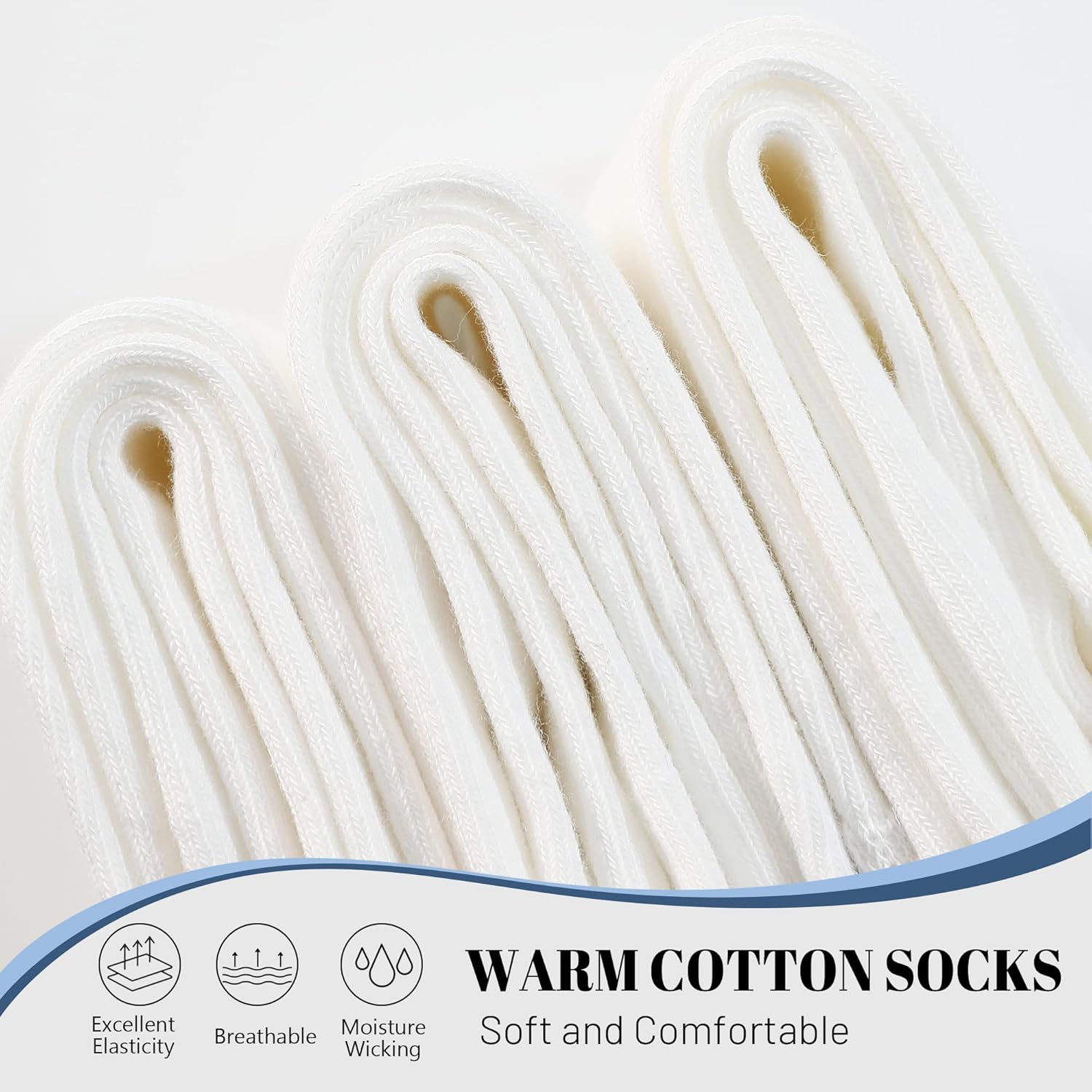 Men's Cotton Crew Socks, Super Soft and Breathable Dress Crew Thin Socks Lightweight Socks for Men 3-6 Pairs Pack Size 8-14 - Image 5