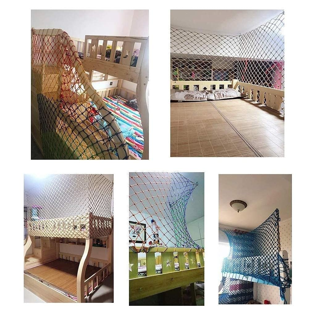 Sicherheitsnetz Balkonschutz Treppenhaus Balkon Schutznetz, Haushaltsschutzschutznetz Kindersicherheitsnetz Nylonnetz Farbe Dekoratives Netz Seil Netz Hängende Kleidung Netz Schutz